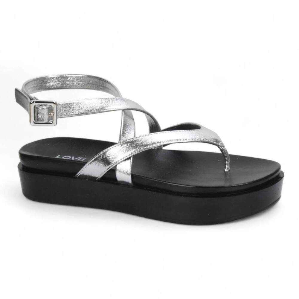 NEW LOVE RIO women's arpoador seaside sandal in silver